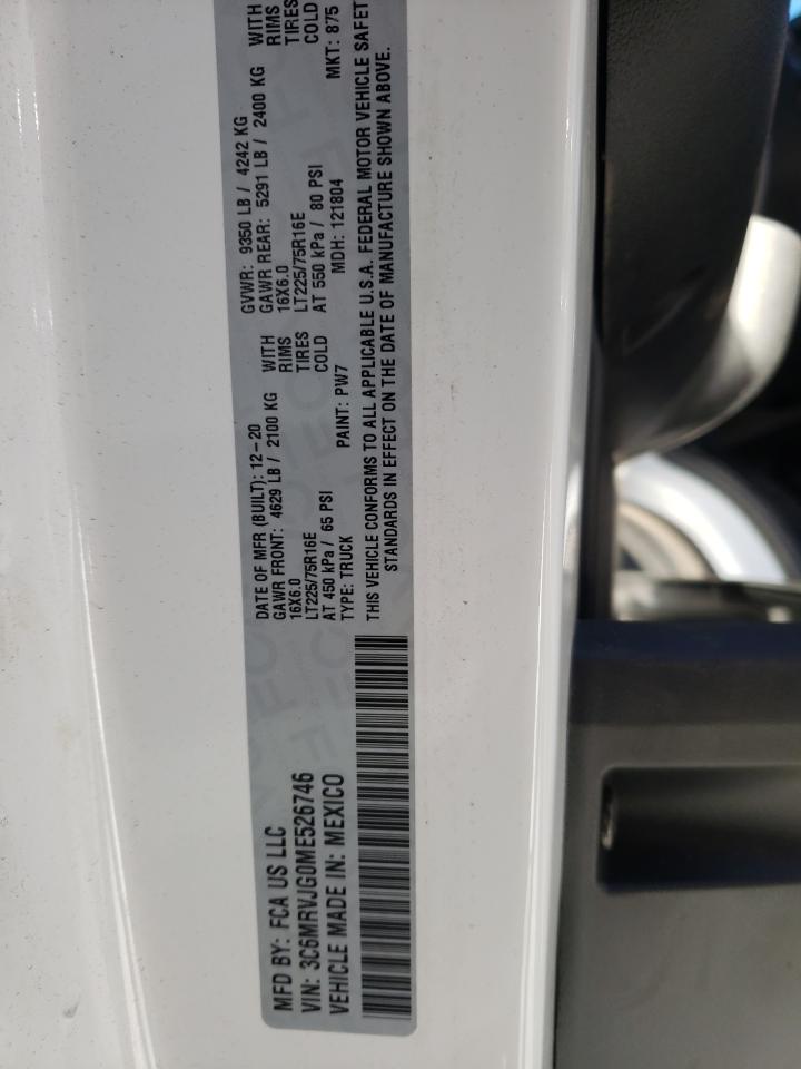 Photo 10 from auction – 2021 RAM PROMASTER with VIN 3C6MRVJG0ME526746