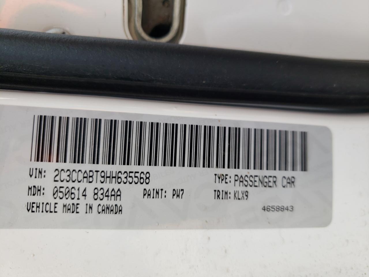 Photo 10 from auction – 2017 CHRYSLER 300 S with VIN 2C3CCABT9HH635568