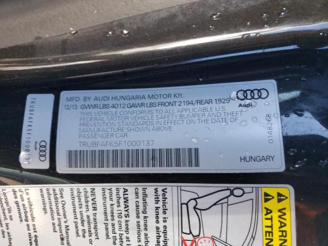 Photo 10 from auction – 2015 AUDI TT with VIN TRUBFAFK5F1000137