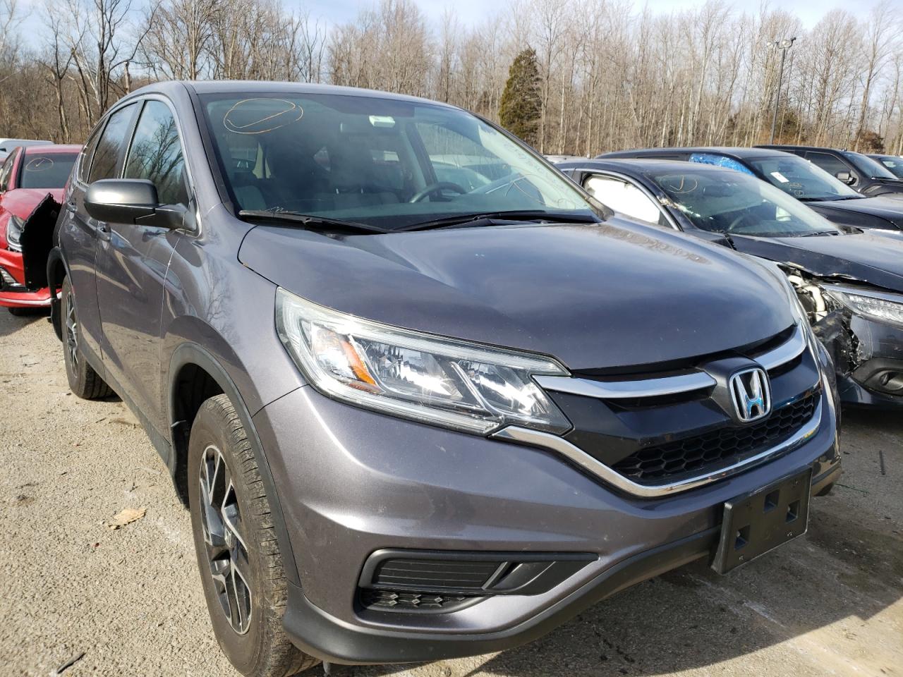 HONDA CR-V SE 2016 with VIN 5J6RM4H40GL015529 - Photo from auction