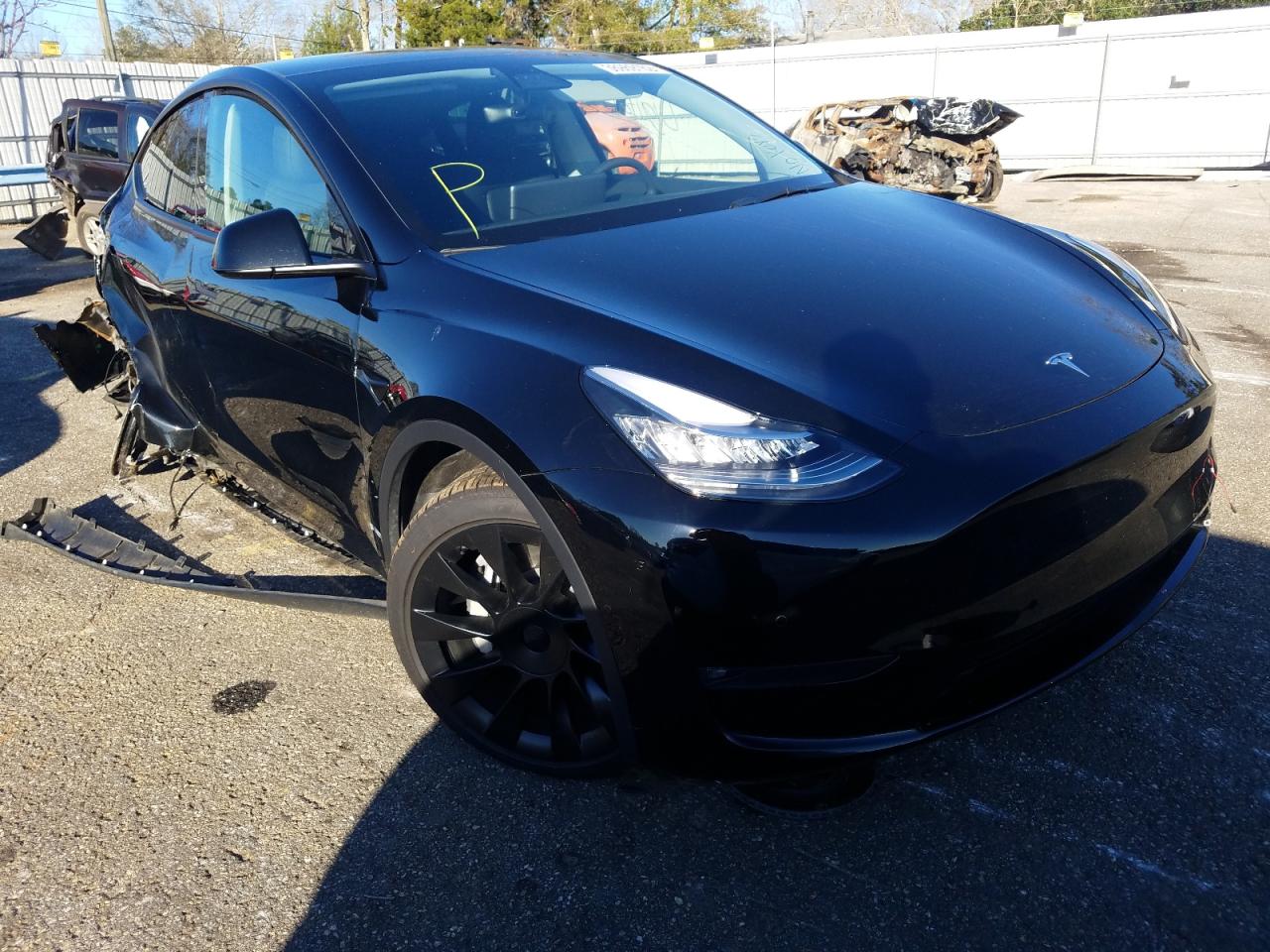 TESLA MODEL Y 2021 with VIN 5YJYGDEE0MF193901 - Photo from auction