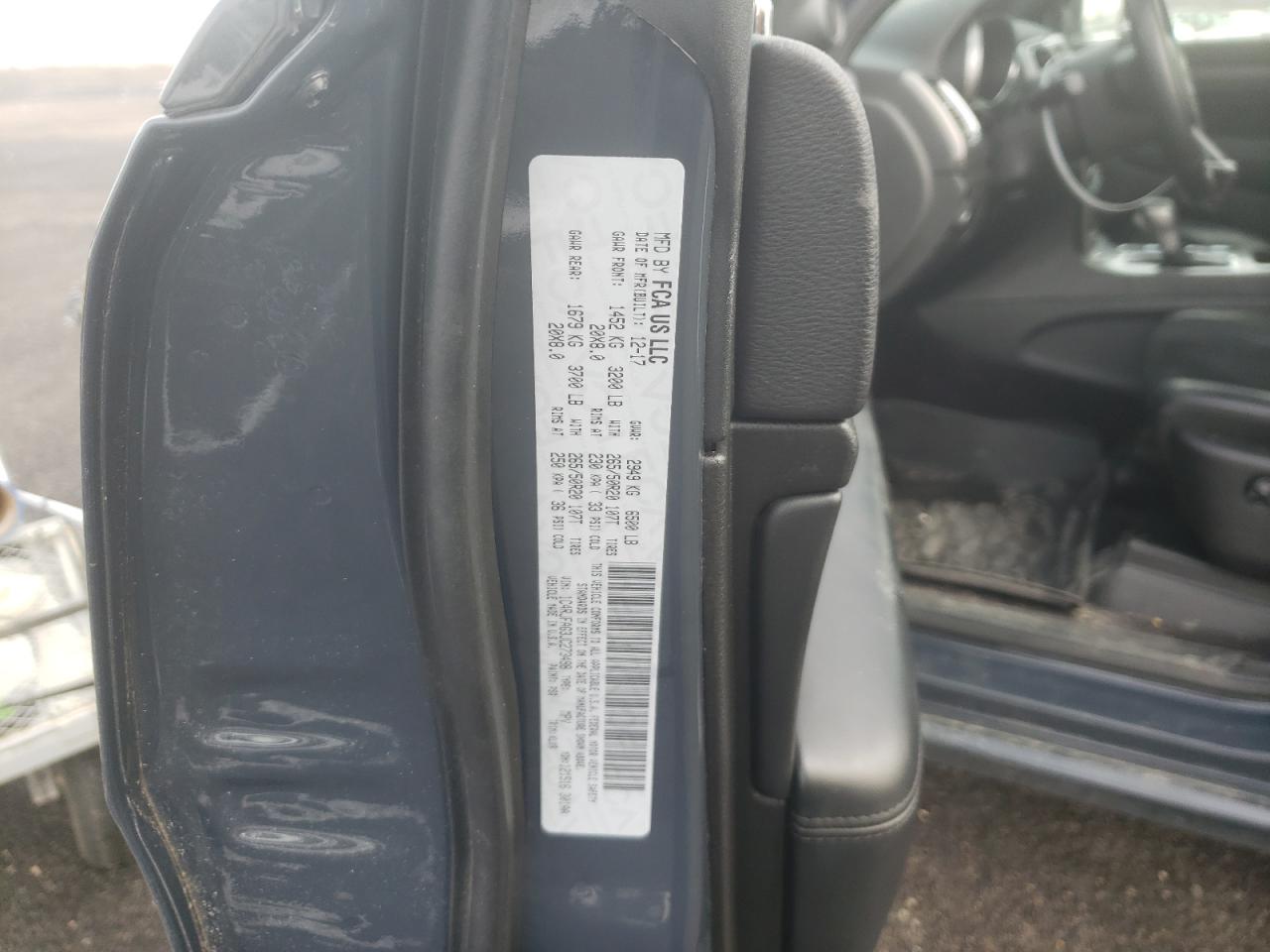 Photo 10 from auction – 2018 JEEP GRAND CHER with VIN 1C4RJFAG3JC273498