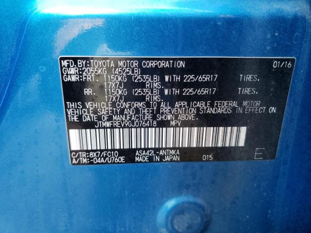 Photo 10 from auction – 2016 TOYOTA RAV4 XLE with VIN JTMWFREV9GJ076418