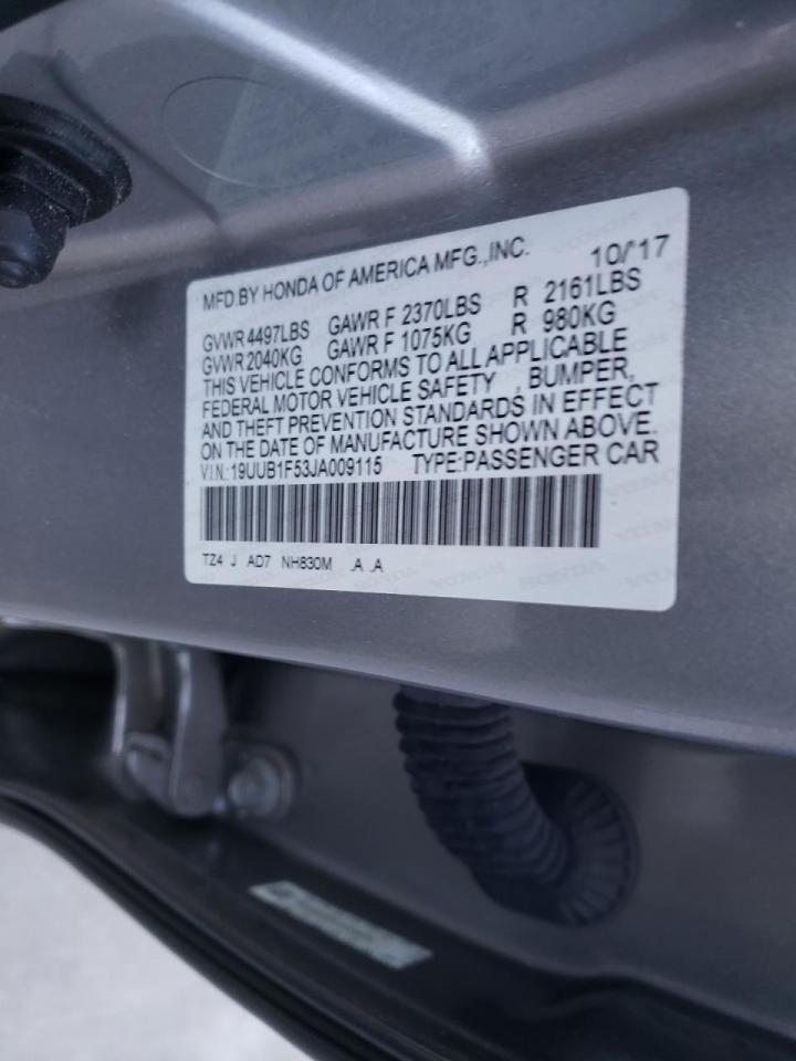 Photo 10 from auction – 2018 ACURA TLX TECH with VIN 19UUB1F53JA009115