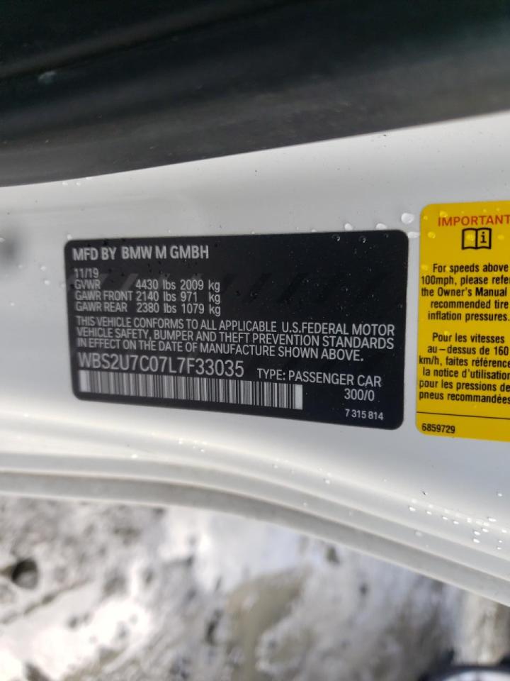 Photo 10 from auction – 2020 BMW M2 COMPETI with VIN WBS2U7C07L7F33035