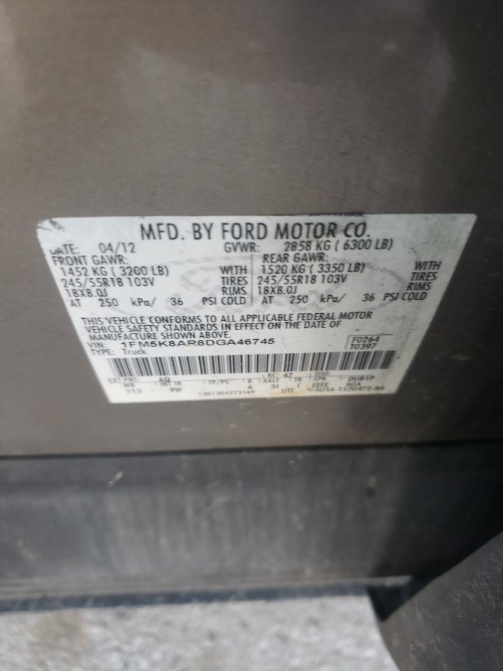 Photo 10 from auction – 2013 FORD EXPLORER P with VIN 1FM5K8AR8DGA46745
