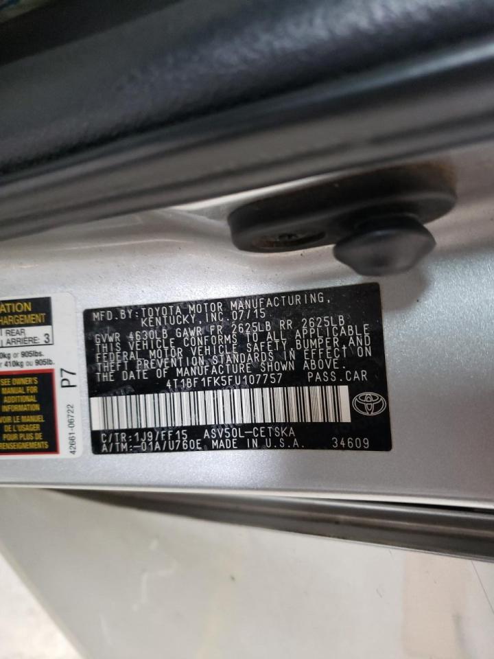 Photo 10 from auction – 2015 TOYOTA CAMRY LE with VIN 4T1BF1FK5FU107757