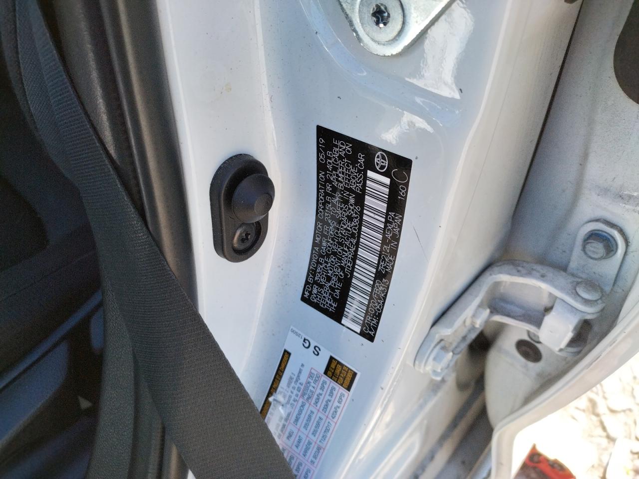 Photo 10 from auction – 2020 TOYOTA COROLLA with VIN JTDEPRAE4LJ038376