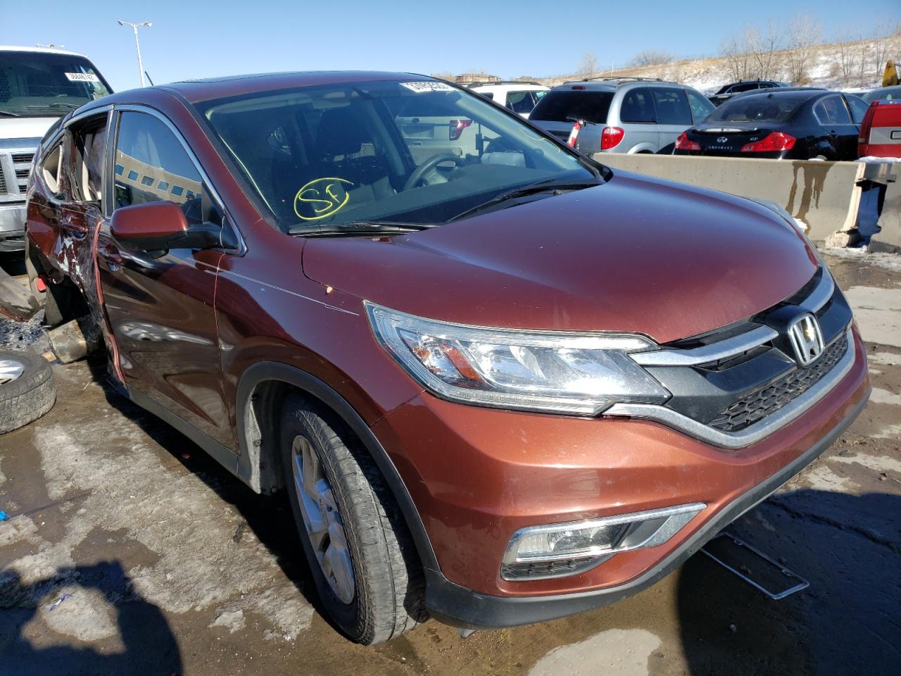 HONDA CR-V EX 2015 with VIN 5J6RM4H50FL012489 - Photo from auction