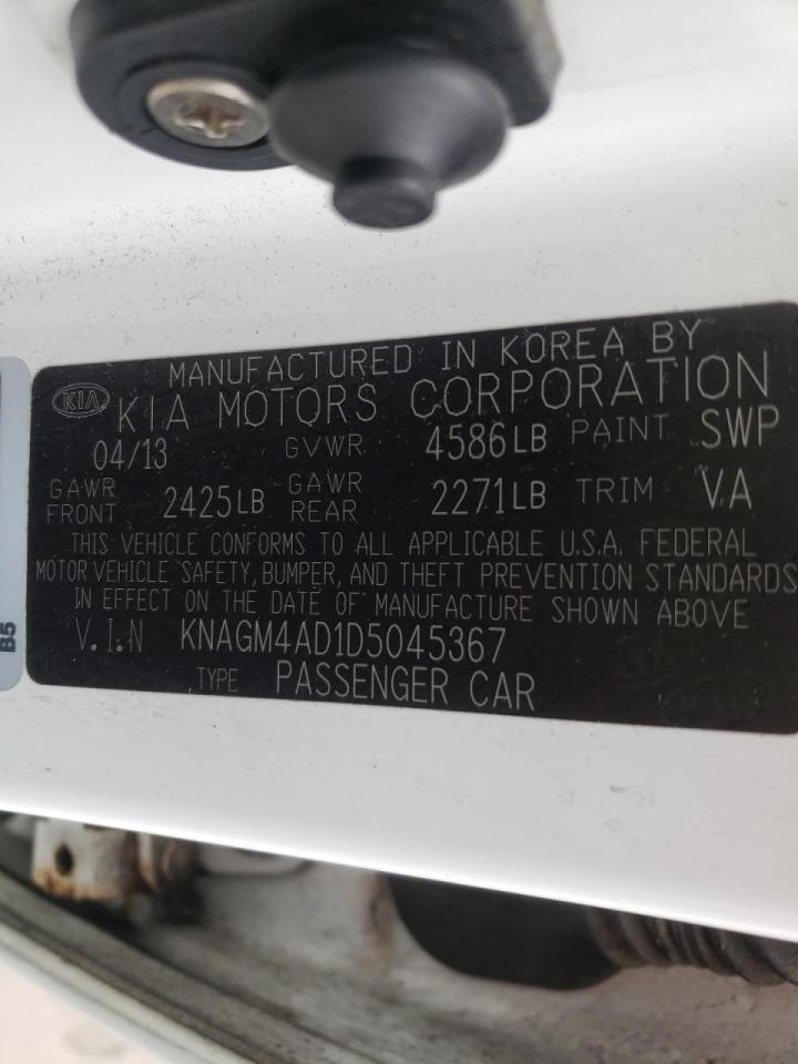 Photo 10 from auction – 2013 KIA OPTIMA HYB with VIN KNAGM4AD1D5045367
