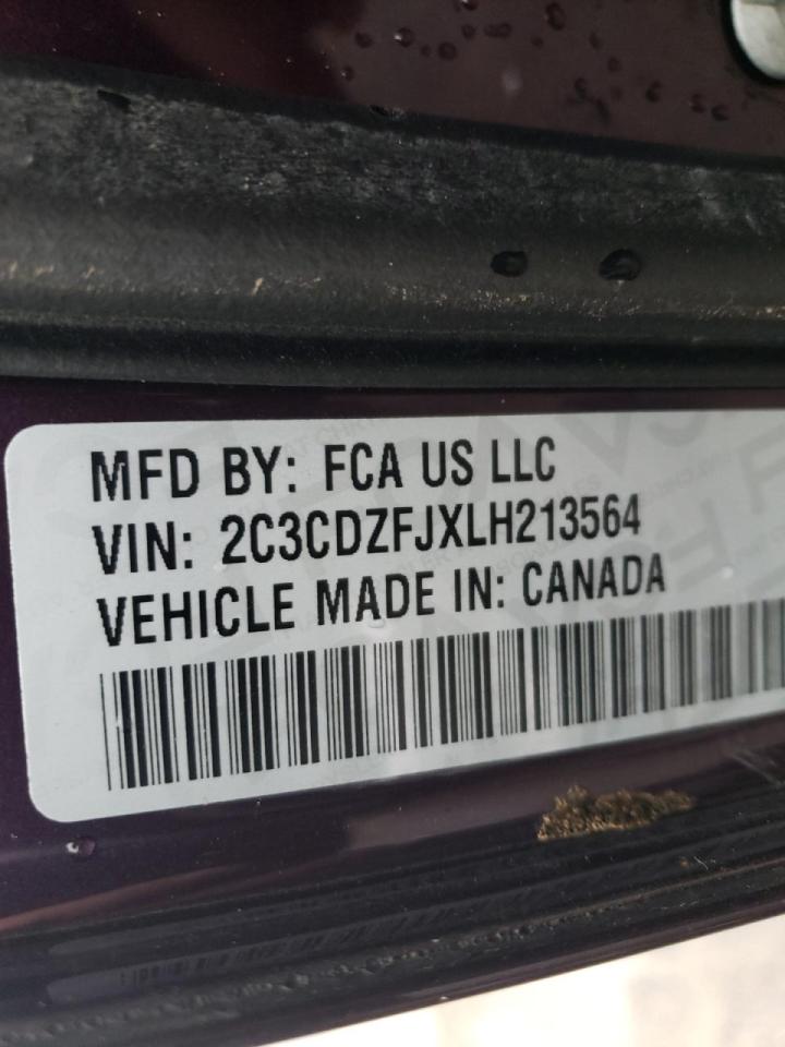 Photo 10 from auction – 2020 DODGE CHALLENGER with VIN 2C3CDZFJXLH213564