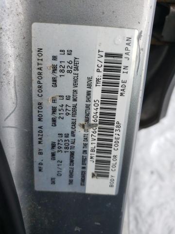 Photo 10 from auction – 2012 MAZDA 3 I with VIN JM1BL1V76C1604405