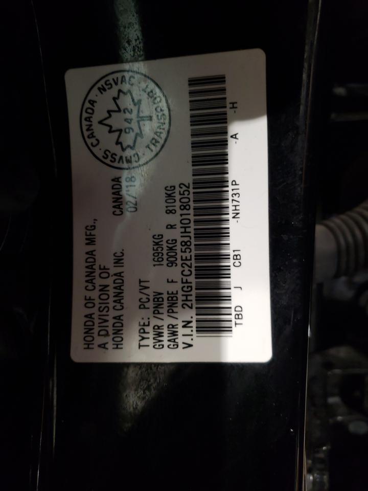 Photo 10 from auction – 2018 HONDA CIVIC LX with VIN 2HGFC2E58JH018052
