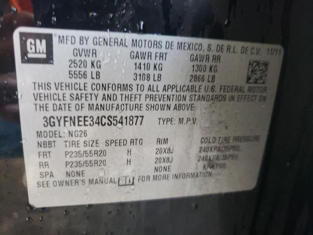 Photo 10 from auction – 2012 CADILLAC SRX PERFOR with VIN 3GYFNEE34CS541877
