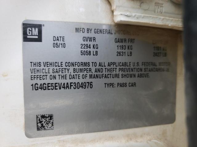 Photo 10 from auction – 2010 BUICK LACROSSE C with VIN 1G4GE5EV4AF304976