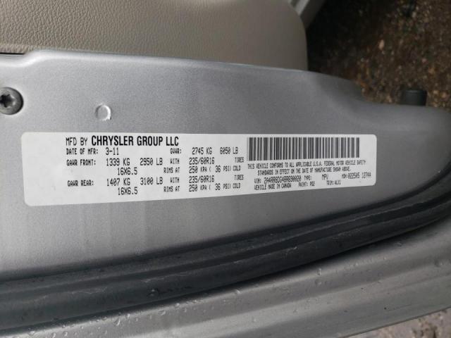 Photo 10 from auction – 2011 CHRYSLER TOWN & COU with VIN 2A4RR8DG4BR690020