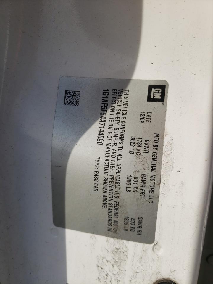 Photo 10 from auction – 2010 CHEVROLET COBALT 2LT with VIN 1G1AF5F54A7144090