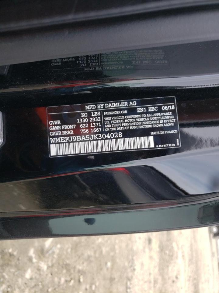 Photo 10 from auction – 2018 SMART FORTWO with VIN WMEFJ9BA5JK304028