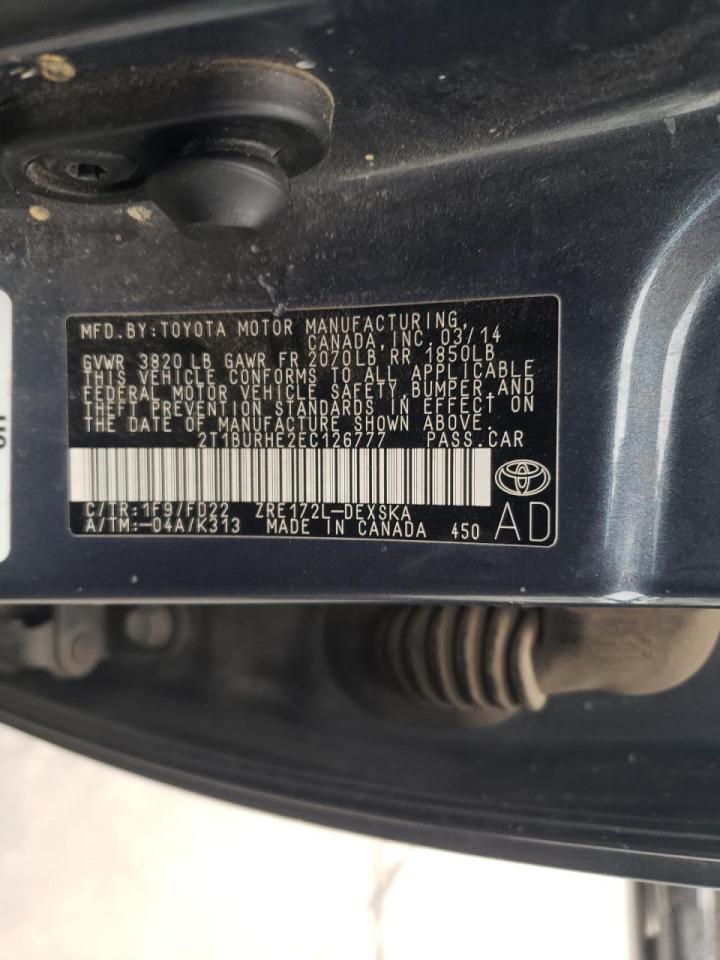 Photo 10 from auction – 2014 TOYOTA COROLLA L with VIN 2T1BURHE2EC126777