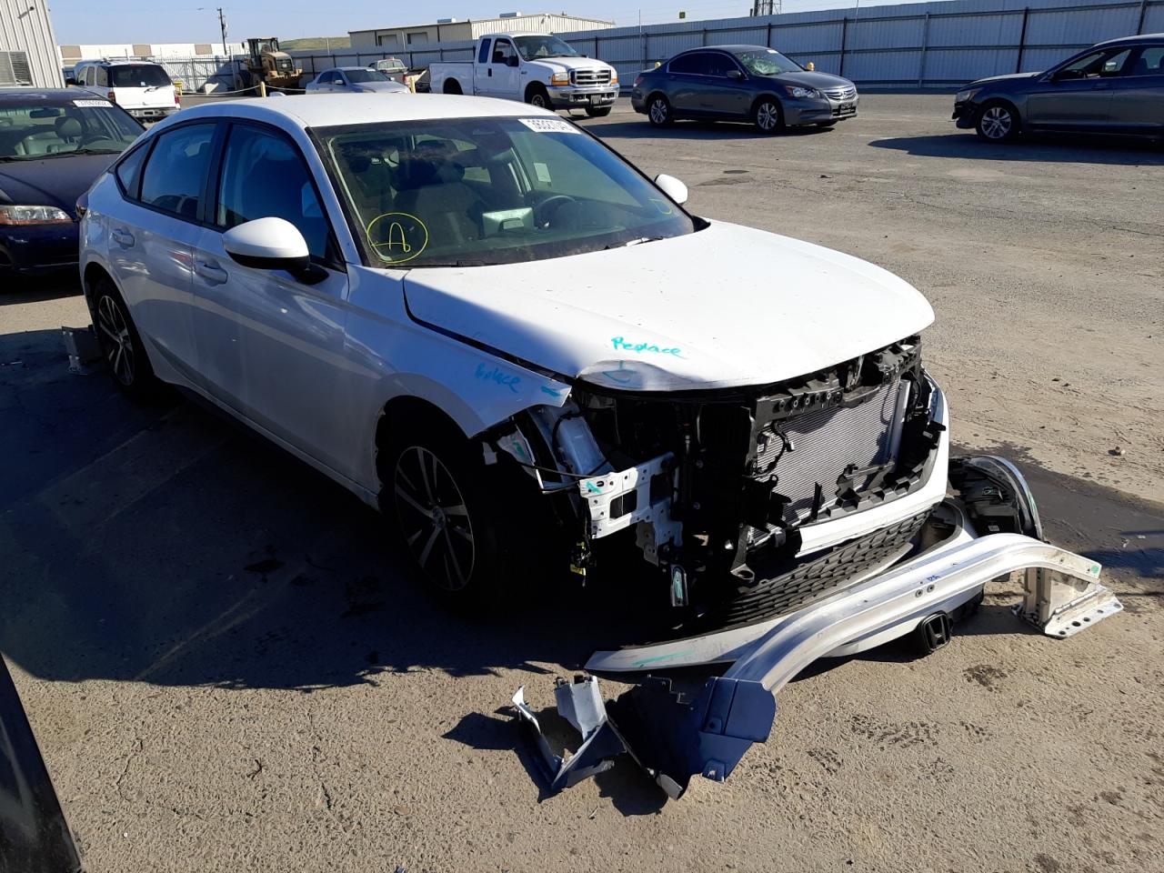HONDA CIVIC LX 2022 with VIN 19XFL2H57NE000329 - Photo from auction