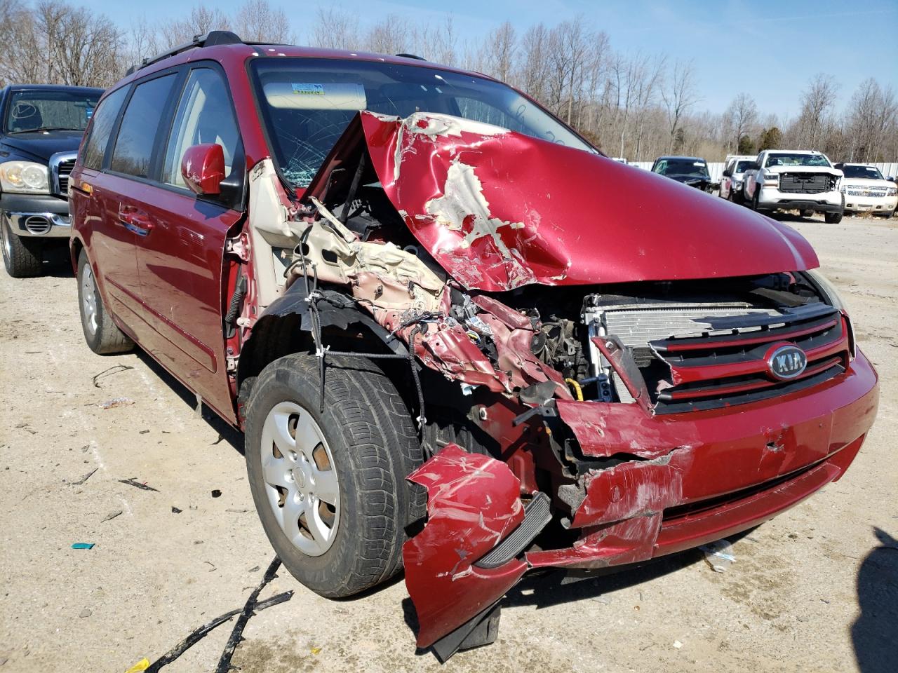 KIA SEDONA EX 2007 with VIN KNDMB233176164104 - Photo from auction