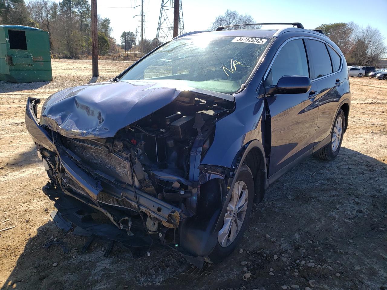 Photo 2 from auction – 2012 HONDA CR-V EXL with VIN 5J6RM3H79CL002714