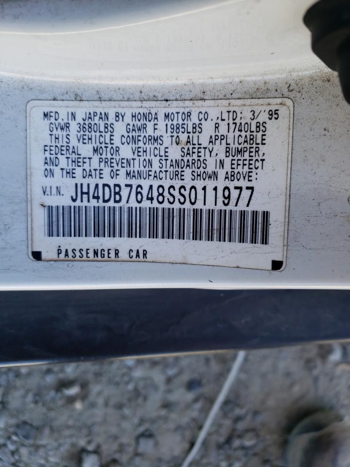 Photo 10 from auction – 1995 ACURA INTEGRA RS with VIN JH4DB7648SS011977