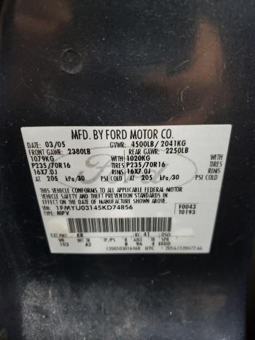 Photo 10 from auction – 2005 FORD ESCAPE with VIN 1FMYU03145KD74856