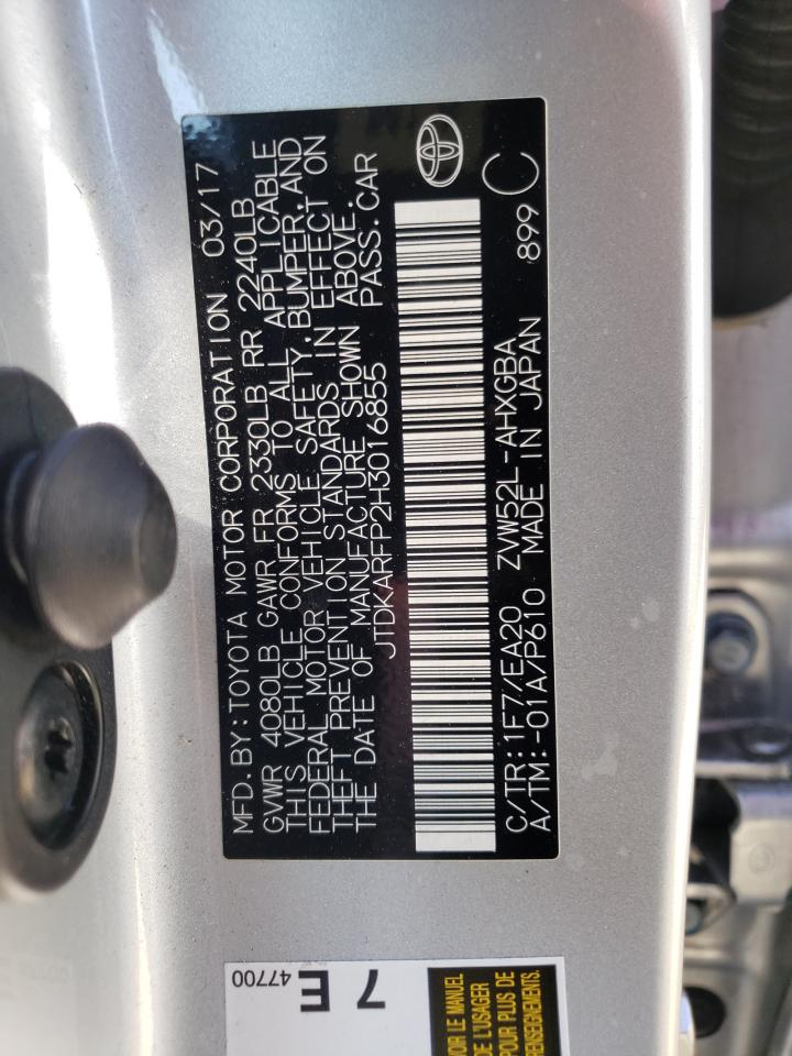 Photo 10 from auction – 2017 TOYOTA PRIUS PRIM with VIN JTDKARFP2H3016855