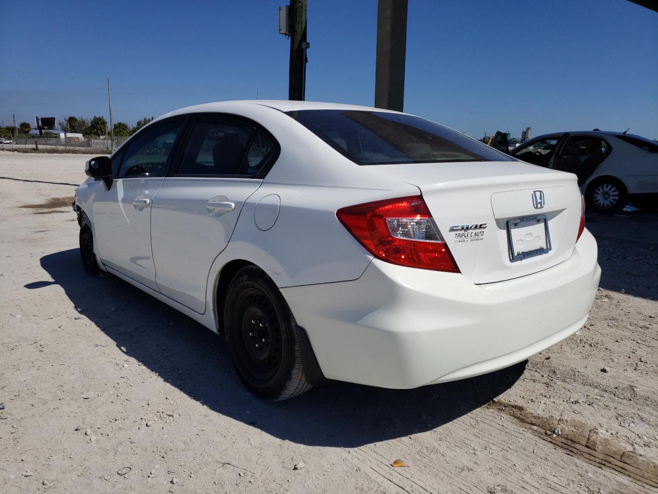 Photo 3 from auction – 2012 HONDA CIVIC LX with VIN 19XFB2E56CE057397