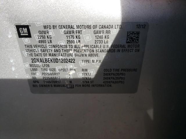 Photo 10 from auction – 2013 CHEVROLET EQUINOX LS with VIN 2GNALBEK0D1202422