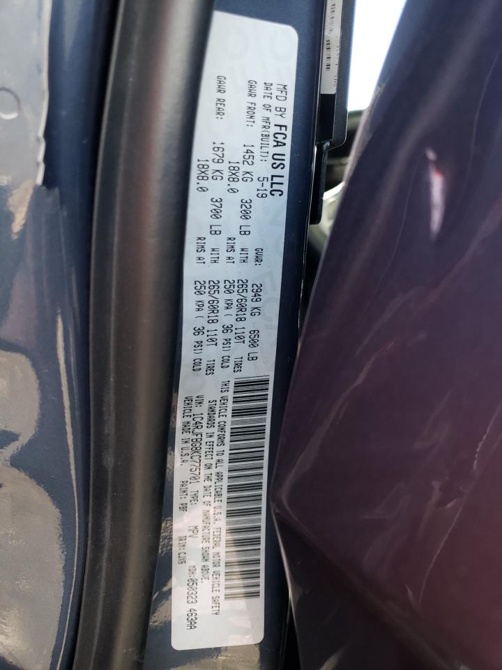 Photo 10 from auction – 2019 JEEP GRAND CHER with VIN 1C4RJFBG8KC775701