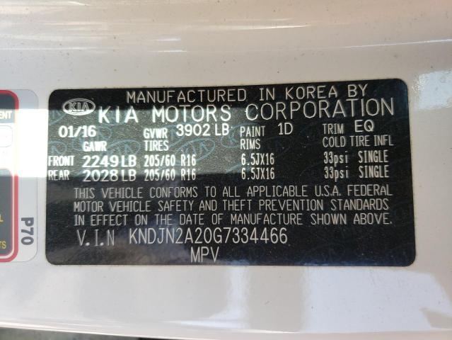 Photo 10 from auction – 2016 KIA SOUL with VIN KNDJN2A20G7334466