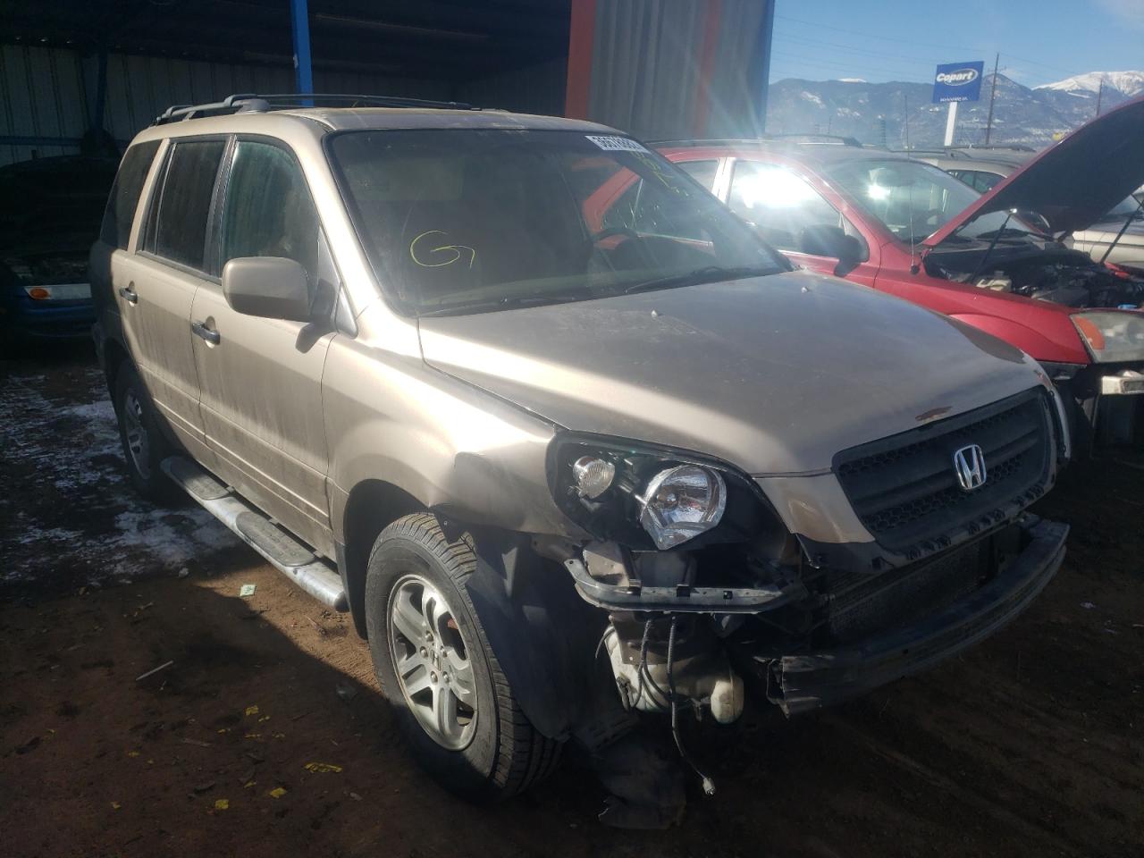 HONDA PILOT EXL 2004 with VIN 2HKYF18534H540006 - Photo from auction