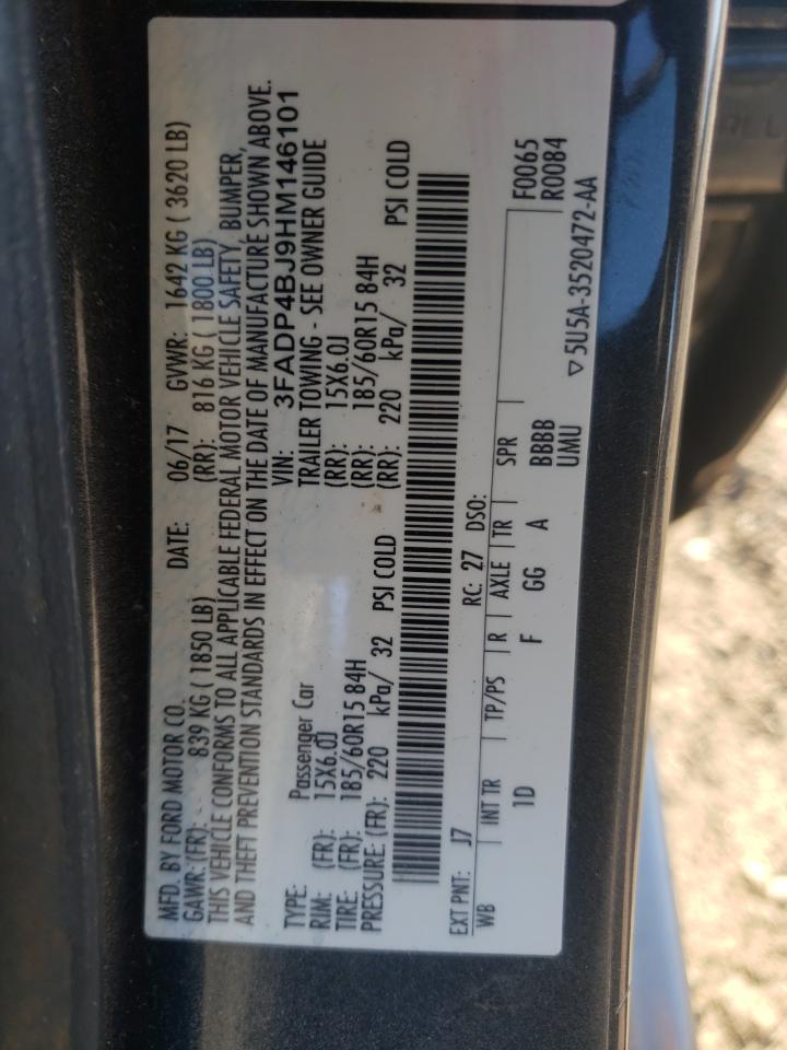 Photo 10 from auction – 2017 FORD FIESTA SE with VIN 3FADP4BJ9HM146101