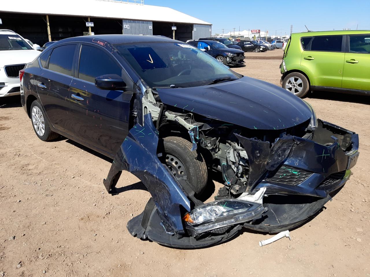 NISSAN SENTRA S 2017 with VIN 3N1AB7AP4HL654956 - Photo from auction