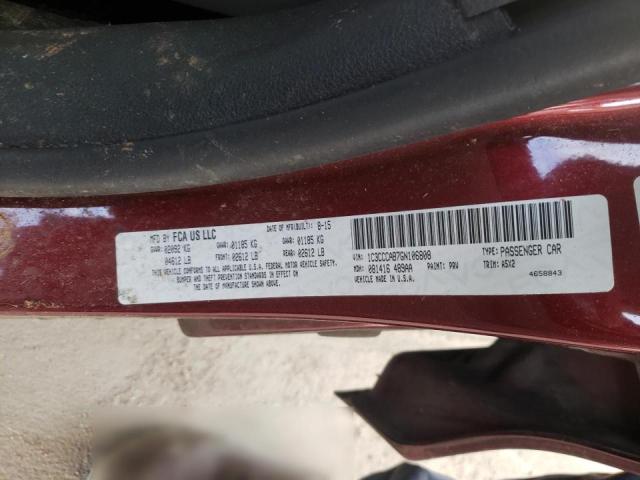 Photo 10 from auction – 2016 CHRYSLER 200 LIMITE with VIN 1C3CCCAB7GN106808