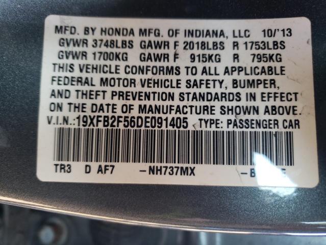 Photo 10 from auction – 2013 HONDA CIVIC LX with VIN 19XFB2F56DE091405