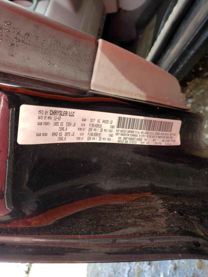 Photo 10 from auction – 2008 CHRYSLER PT CRUISER with VIN 3A8FY48BX8T148955