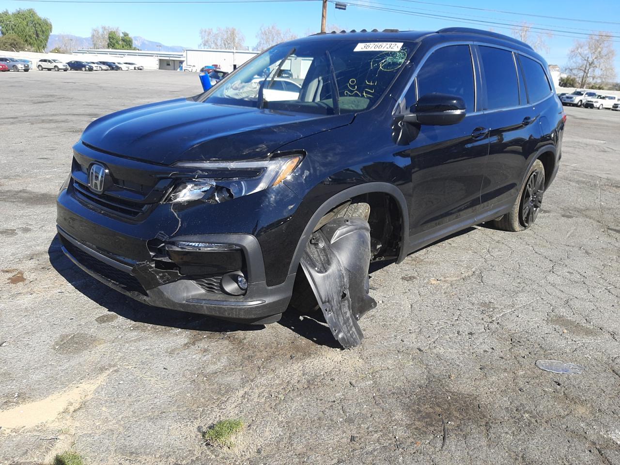 Photo 2 from auction – 2021 HONDA PILOT SE with VIN 5FNYF5H27MB022637