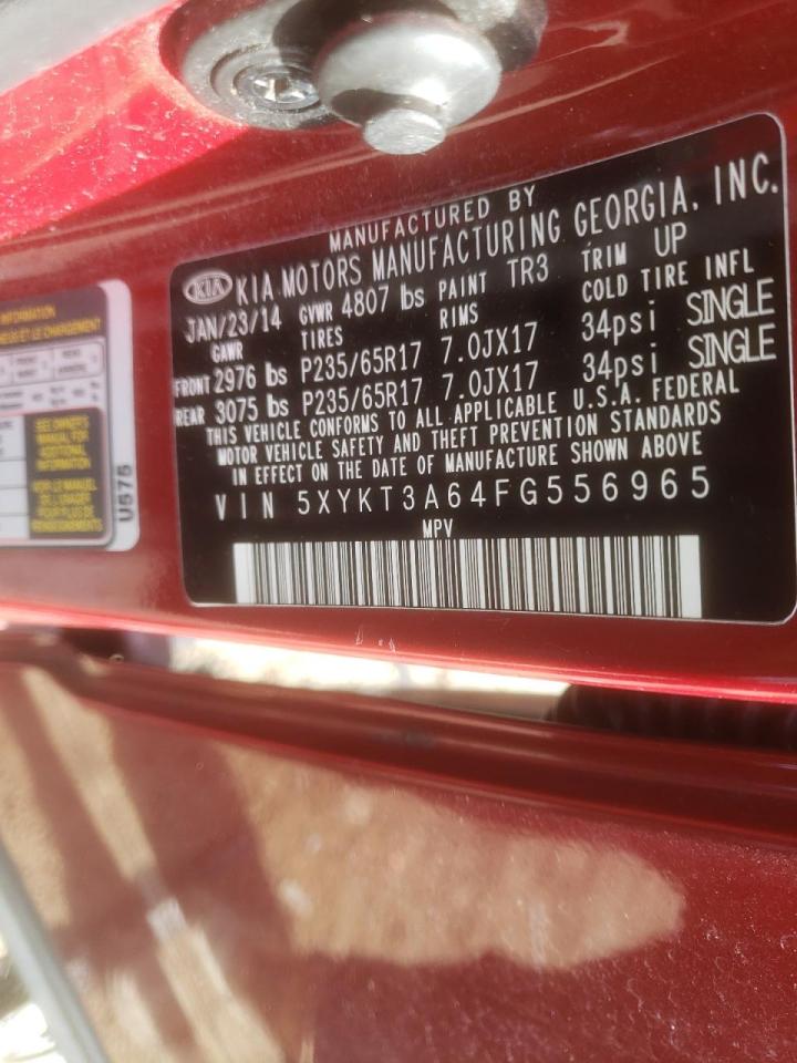 Photo 10 from auction – 2015 KIA SORENTO LX with VIN 5XYKT3A64FG556965