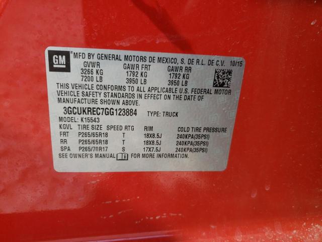 Photo 10 from auction – 2016 CHEVROLET SILVERADO with VIN 3GCUKREC7GG123884