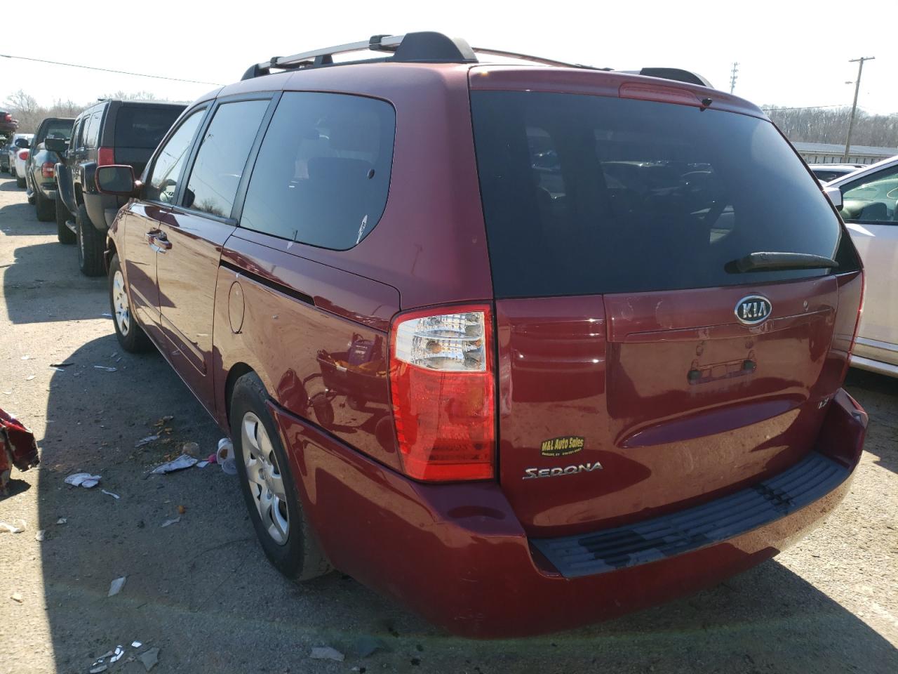 Photo 3 from auction – 2007 KIA SEDONA EX with VIN KNDMB233176164104