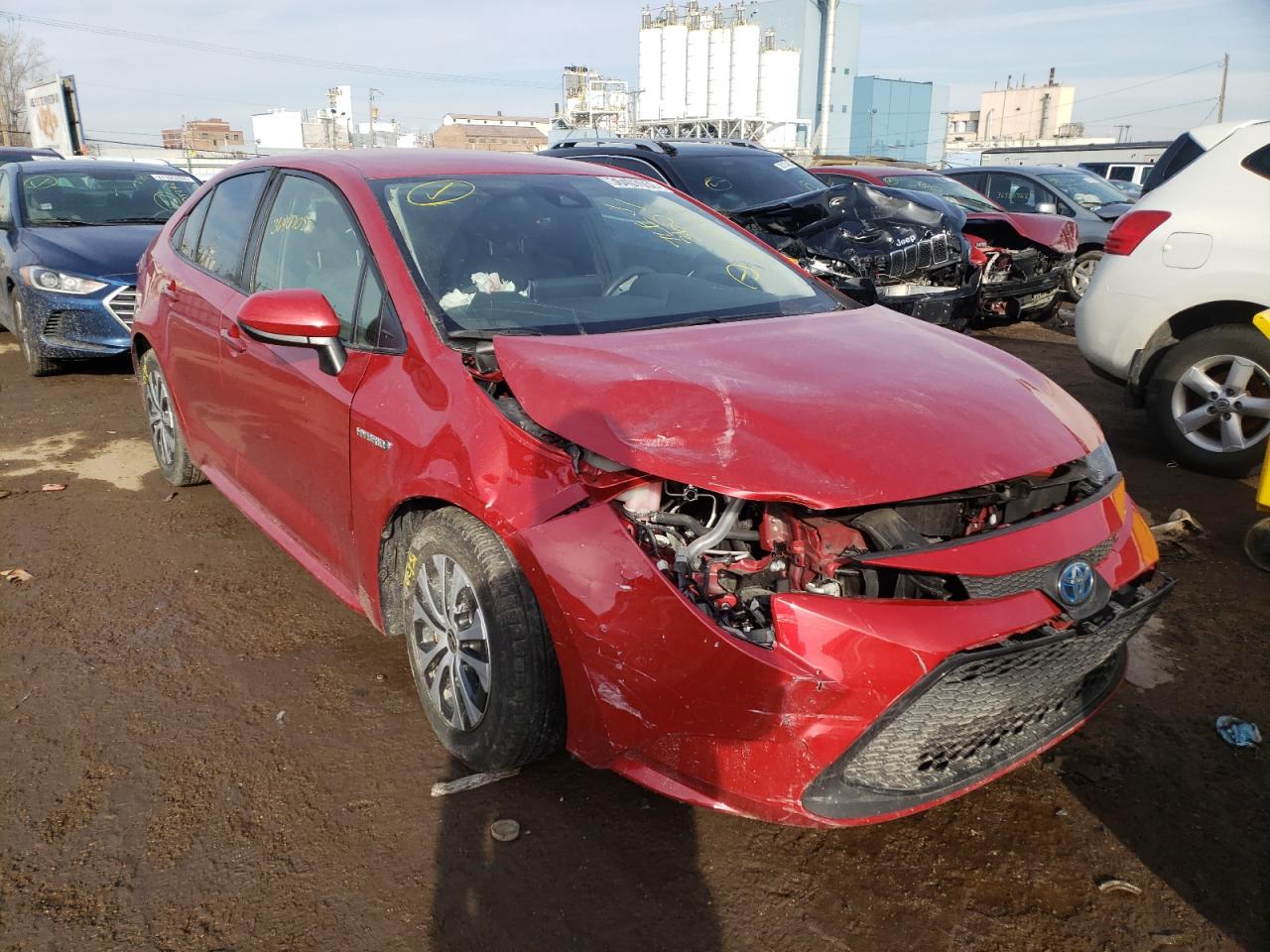 TOYOTA COROLLA LE 2020 with VIN JTDEBRBE0LJ019322 - Photo from auction
