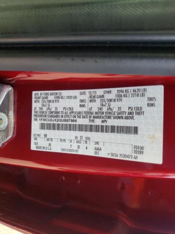 Photo 10 from auction – 2016 FORD ESCAPE TIT with VIN 1FMCU0JX2GUB87866