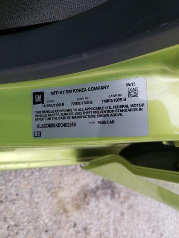 Photo 10 from auction – 2014 CHEVROLET SPARK 1LT with VIN KL8CD6S9XEC402249