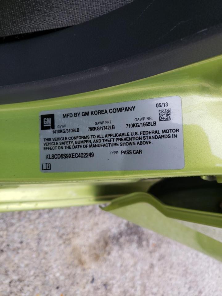 Photo 20 from auction – 2014 CHEVROLET SPARK 1LT with VIN KL8CD6S9XEC402249