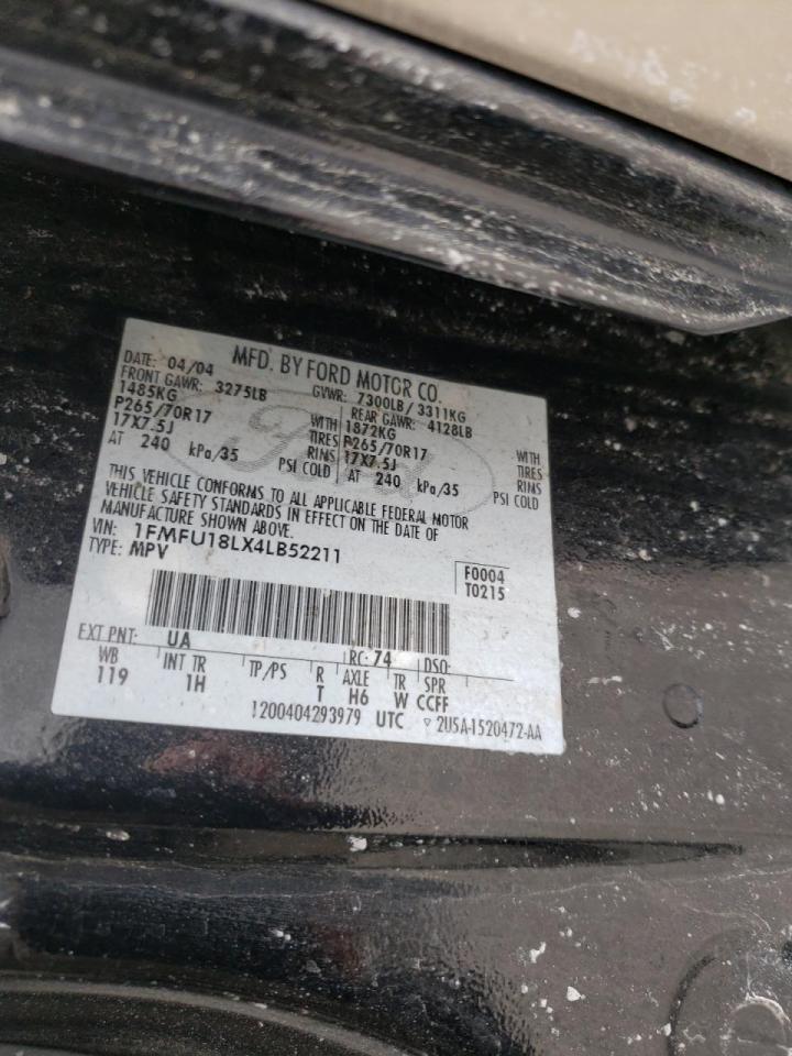Photo 10 from auction – 2004 FORD EXPEDITION with VIN 1FMFU18LX4LB52211