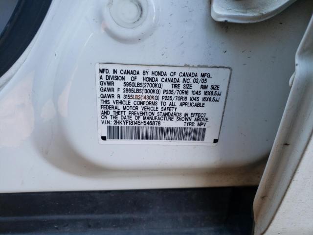 Photo 10 from auction – 2005 HONDA PILOT with VIN 2HKYF18145H546878