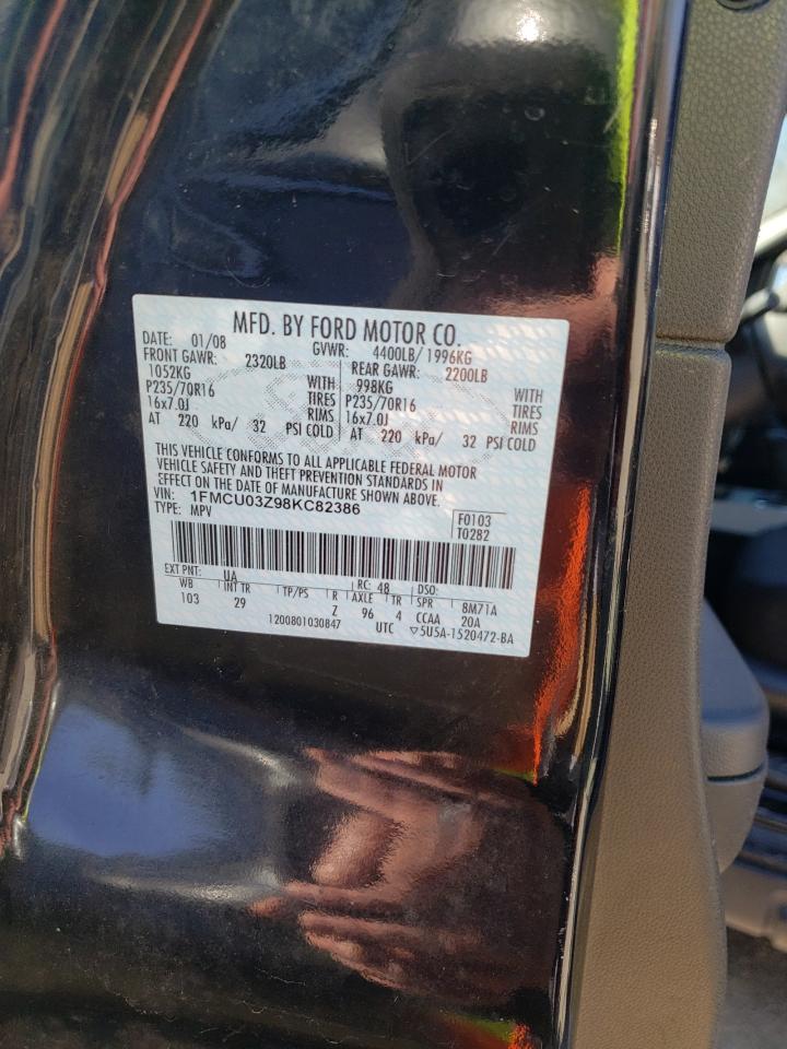 Photo 10 from auction – 2008 FORD ESCAPE XLT with VIN 1FMCU03Z98KC82386